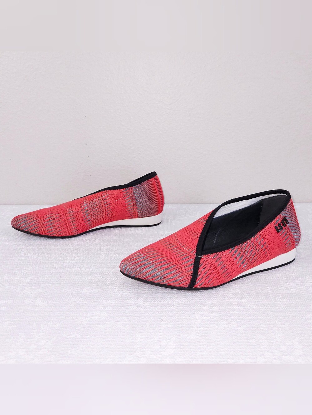 United Nude Fold Lite Lo Flats Coral Pink Red Slip-On EU 37
